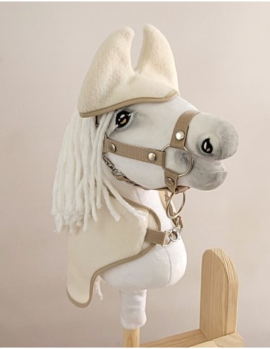 Set for Hobby Horse A4: Fleece blanket + earmuffs - cream