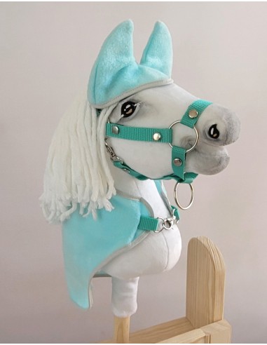 Set for Hobby Horse A4: Fleece blanket + earmuffs - light mint