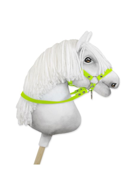 Hobby Horse reins for halters - neon green