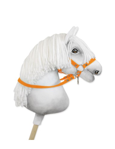 Hobby Horse reins for halters - neon orange