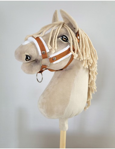 The adjustable halter for Hobby Horse A3 - ginger with white furry