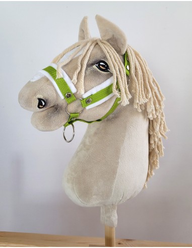 The adjustable halter for Hobby Horse A3 - lime with white furry