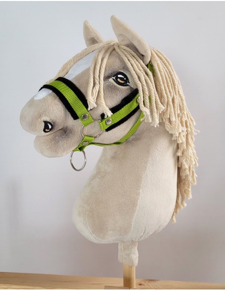 The adjustable halter for Hobby Horse A3 - lime with black furry