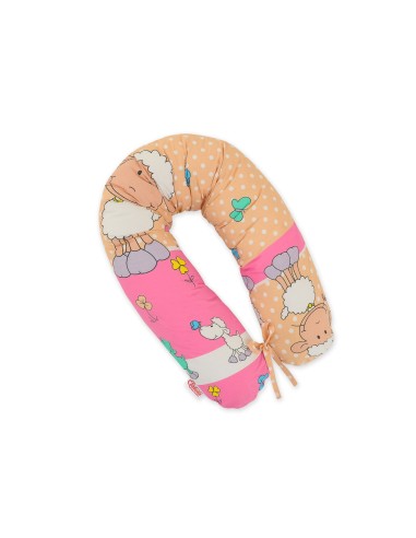 Pregnancy pillow- Longer- Sheep pink-beige