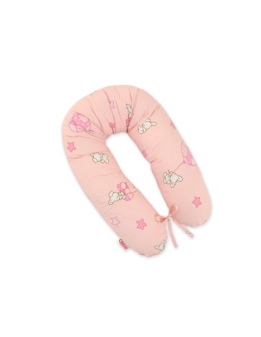 Pregnancy pillow- Longer- Teddy bear with balloon pink