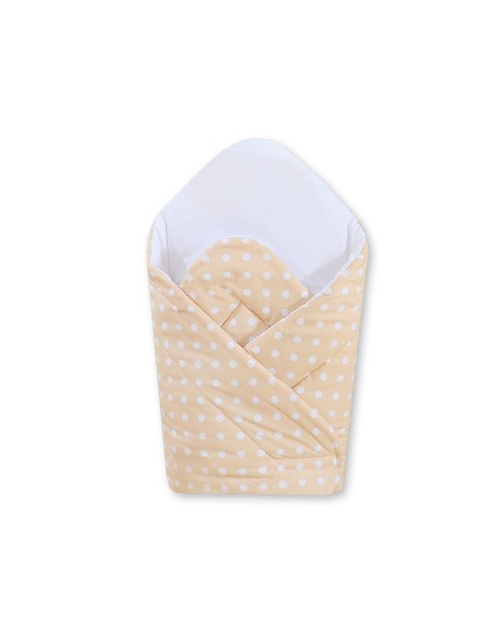 Babynest with stiffening- white dots on beige