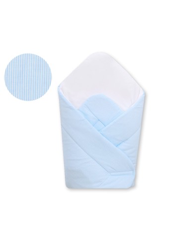 Babynest with stiffening- Hanging Hearts blue strips