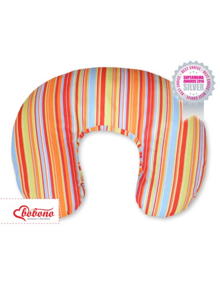 Feeding pillow- Hanging hearts orange strips