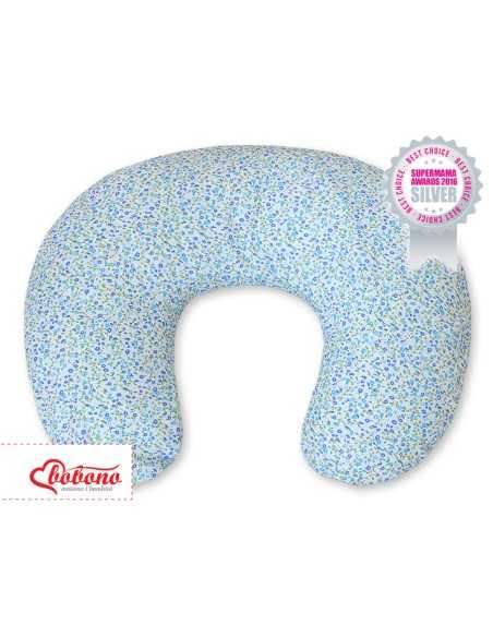 Feeding pillow- Hanging hearts blue flowers