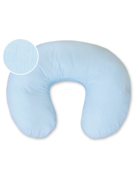 Feeding pillow- Hanging hearts blue strips