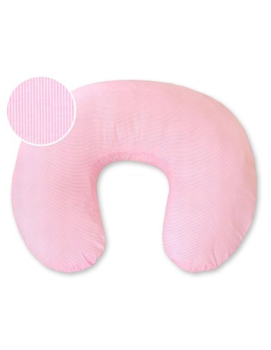 Feeding pillow- Hanging hearts pink strips