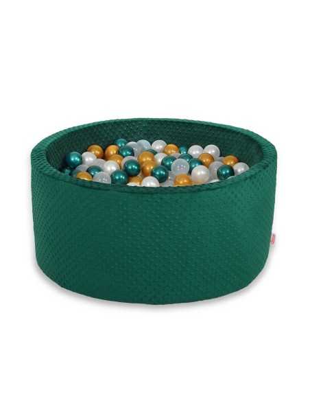 Ball-pit minky H-40 cm with balls 200pcs- bottle green