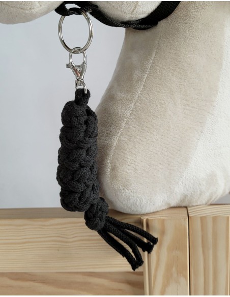 Tether for Hobby Horse made of double-twine cord - black