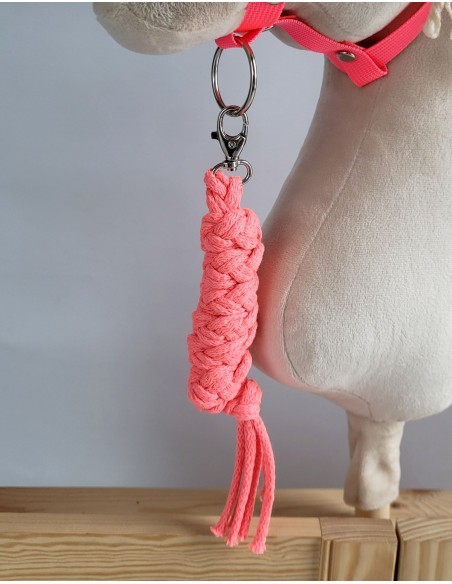 Tether for Hobby Horse made of double-twine cord - neon pink