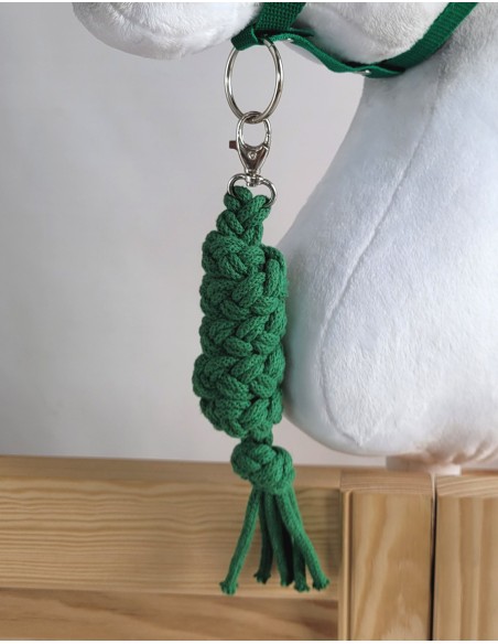 Tether for Hobby Horse made of double-twine cord - green