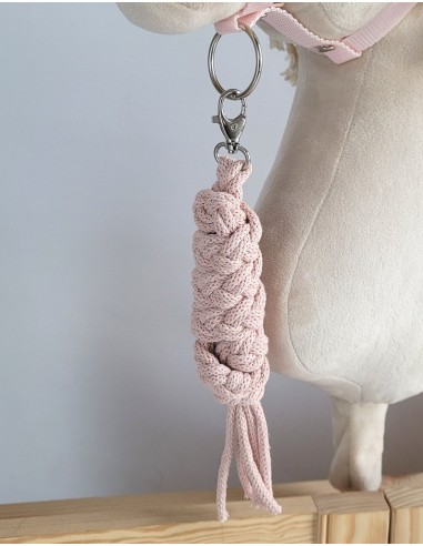 Tether for Hobby Horse made of double-twine cord - powder pink