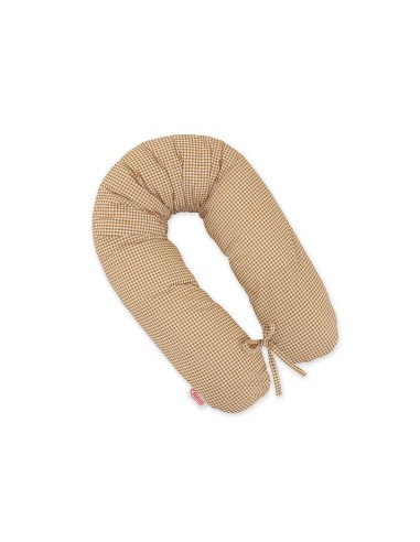 Pregnancy pillow- Longer- Brown checkered