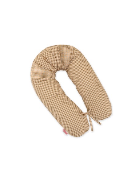 Pregnancy pillow- Longer- Brown checkered