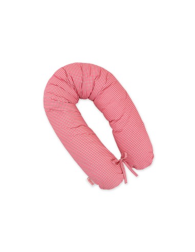 Pregnancy pillow- Longer- Dark pink checkered