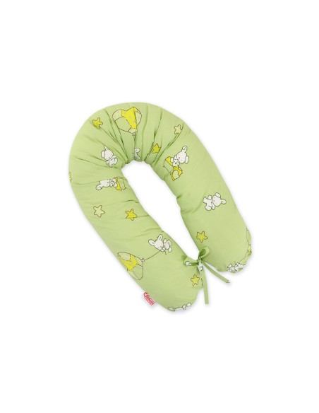 Pregnancy pillow- Longer- Teddy bear with balloon green