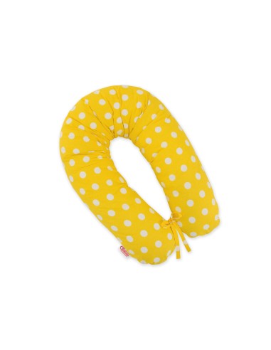 Pregnancy pillow- white dots on yellow