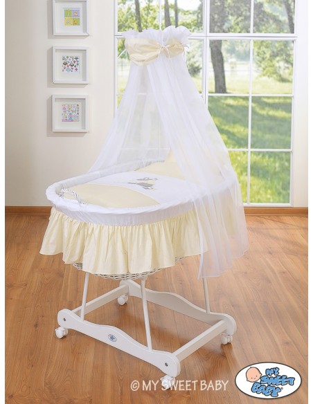 Wicker drape crib- Donkey Luca cream