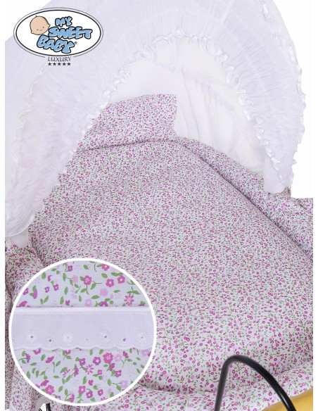 Cover set 4 pcs for Moses Basket/ Wicker crib Jasmine no. 2100-913 or 72100-913