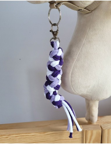 Tether for Hobby Horse made of double - purple/dark purple/white