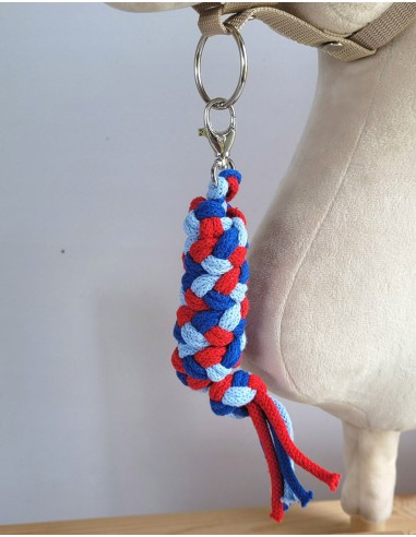 Tether for Hobby Horse made of double - blue/ cornflower/ red