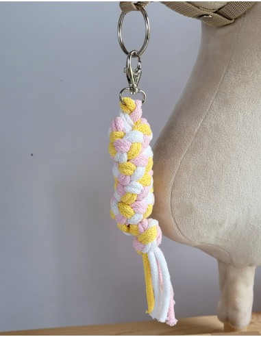 Tether for Hobby Horse made of double - light pink/yellow/white