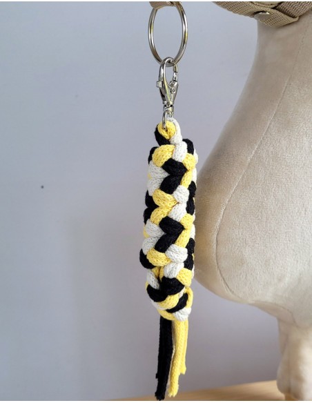 Tether for Hobby Horse made of double - yellow/ cream/ black