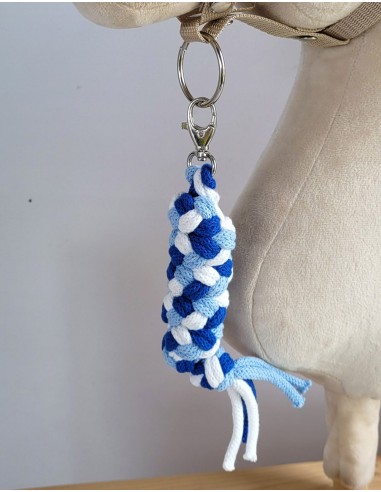 Tether for Hobby Horse made of double - blue/ cornflower/white