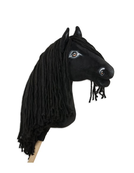 Horse on a stick Super Hobby Horse Premium - friesian horse frieze A3