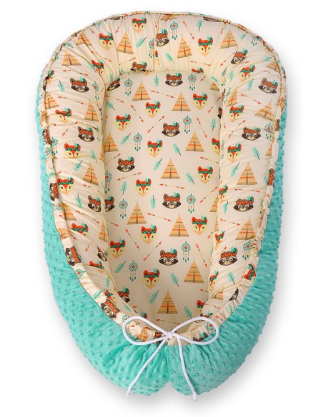 Baby nest double-sided Premium Cocoon for infants BOBONO minky- teepee