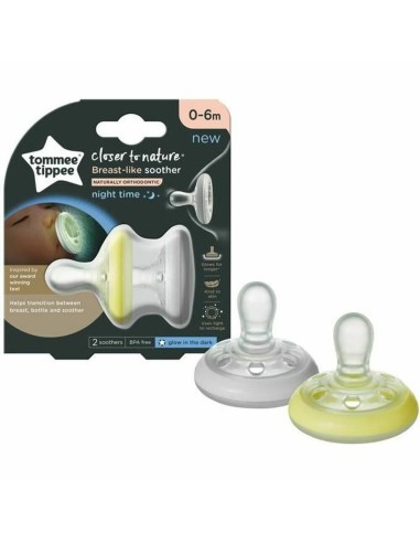 Pacifier Tommee Tippee Natural Night Shape 2 Units