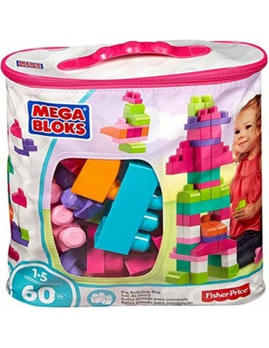 Set de construction Megablocks DCH54 60 Pièces Multicouleur Rose + 1 an