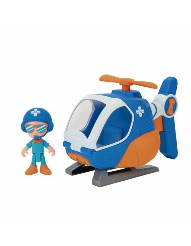 Helicopter Blippi Figure Blue Orange