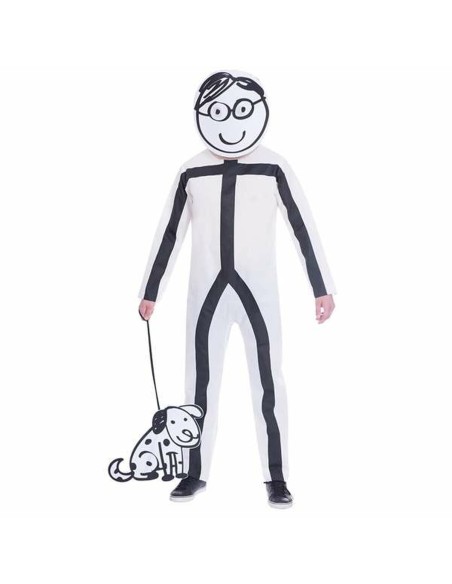 Costume per Adulti Stick Man Bianco Taglia unica