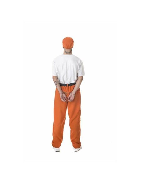 Costume for Adults Orange Male Prisoner L