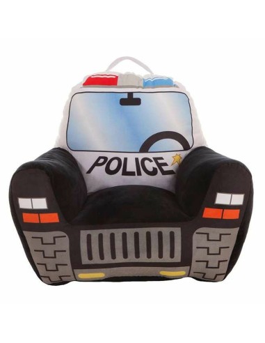 Child's Armchair Police Car 52 x 48 x 51 cm Black Acrylic (52 x 48 x 51 cm)