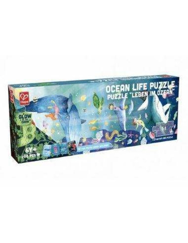 Puzzle Hape 150 x 30 cm 200 Pezzi Marino