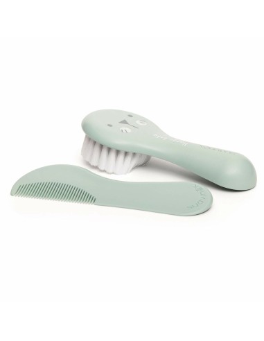 Set of combs/brushes Suavinex Hygge Baby Green 2 Units (2 Pieces)