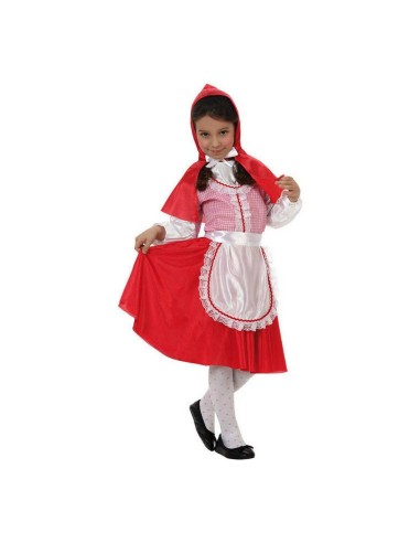 Costume per Bambini C3220 Rosso Cappuccetto Rosso Fantasia 5-6 Anni (4 Pezzi)