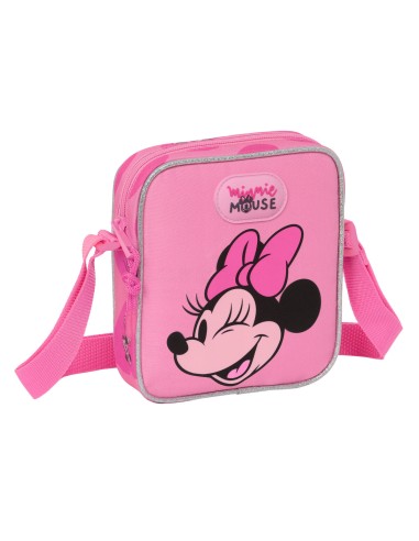 Borsa a Tracolla Minnie Mouse Loving Rosa 16 x 18 x 4 cm