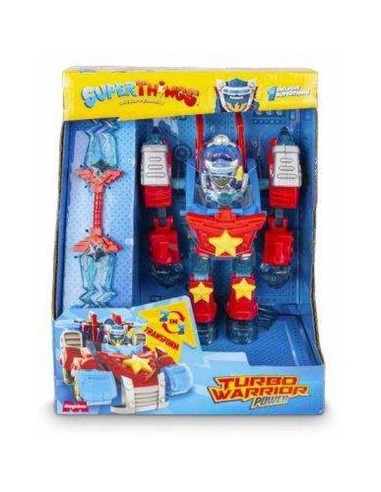 Super Robot Trasformabile SuperThings Turbo Warrior Power 18 x 21 x 8,7 cm Macchina