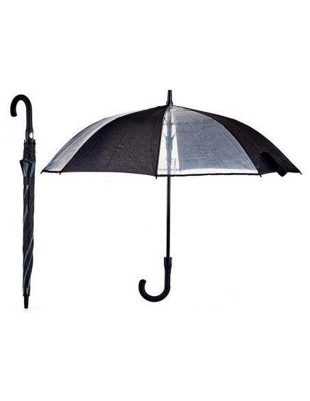 Parapluie Noir Transparent Métal Plastique (96 x 96 x 84,5 cm)