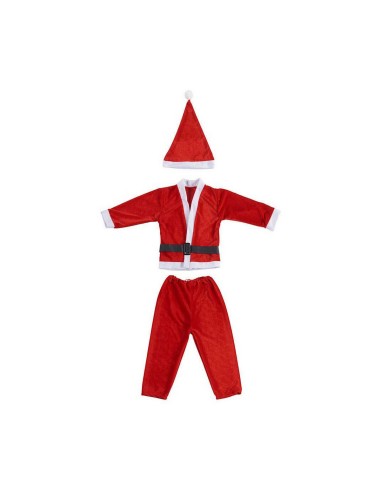 Costume per Bambini Babbo Natale 6-8 Anni Rosso Bianco