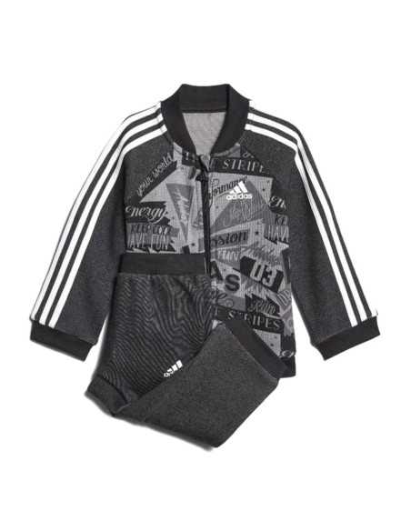 Trainingsanzug für Babys Adidas I BBALL JOG FT Grau