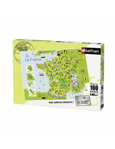 Puzzle Nathan Map of France 100 Pezzi (100 Unità)