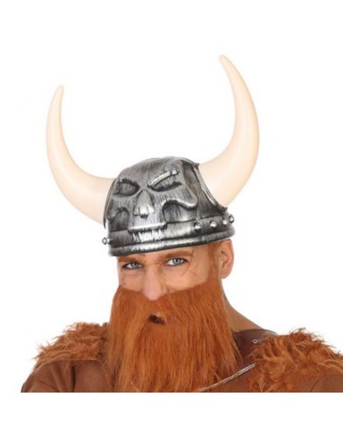 Wikinger-Helm 56514 Silberfarben Wikinger